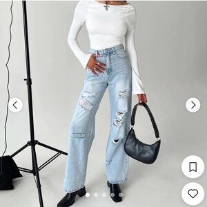 Princess Polly Bilston Boyfriend Jeans - light wash